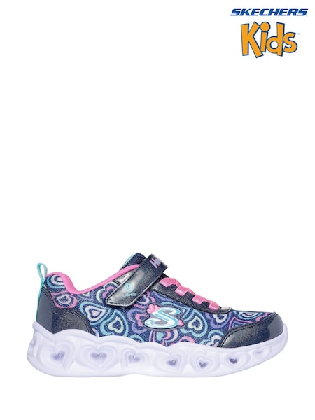 Blå - Skechers Hjerte Lights Boogie Love joggesko (AB7331) | kr628