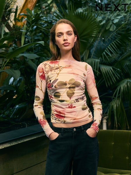 Ecru/Green Floral Kew Collection (AB7371) | €37