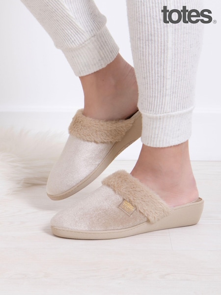 Totes Ladies Isotoner Sparkle Velour Mule Slippers (AB7396) | 37 €