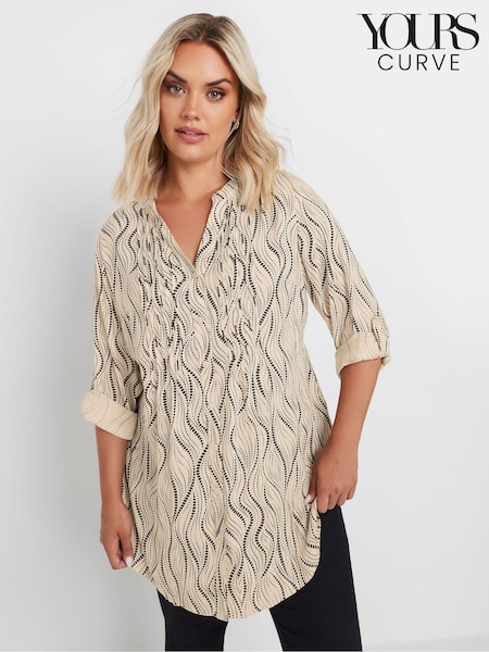 Yours Curve Natural Pintuck Blouse (AB7426) | €42