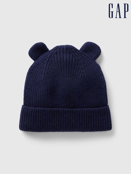 Gap Navy Blue CashSoft Bear Beanie (Newborn-3yrs) (AB7440) | €16