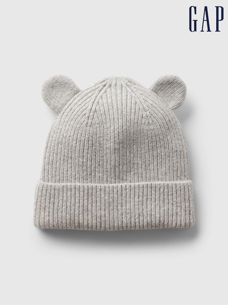 Gap Grey CashSoft Bear Beanie (Newborn-3yrs) (AB7441) | €16