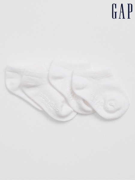Blanco - Gap 4 Pack Basic Logo No Show Socks (Newborn-5yrs) (AB7450) | 11 €