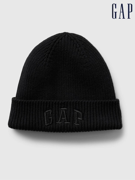 Gap Black Toddler Logo Beanie Hat (1-3yrs) (AB7452) | €9