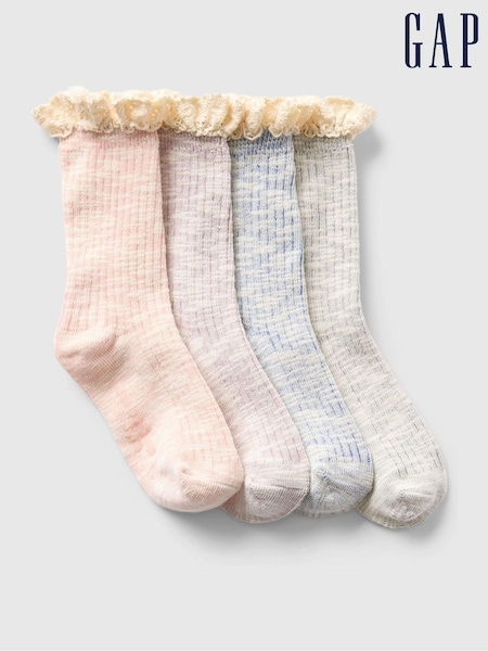 Gap Toddler 4 Pack Ruffle Boot Socks (Newborn-5yrs) (AB7462) | € 13