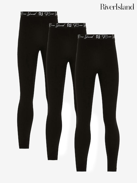 River Island Girls Logo Waistband Leggings 3 Pack (AB7469) | 34 €