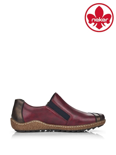 Rieker Womens Red Zipper Shoes (AB7582) | €49