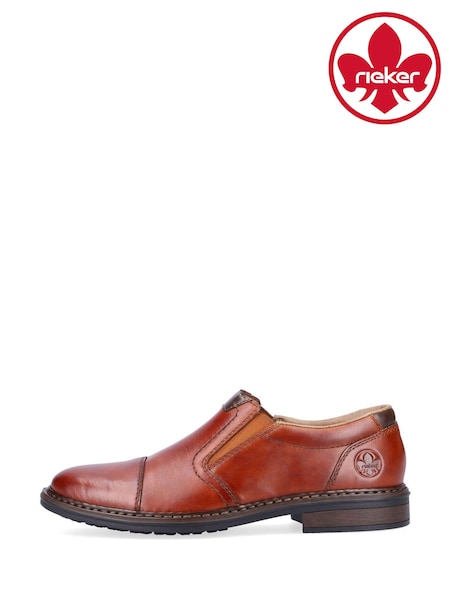 Ruskea - Rieker Mens Elasticated Slip On Shoes (AB7583) | €126