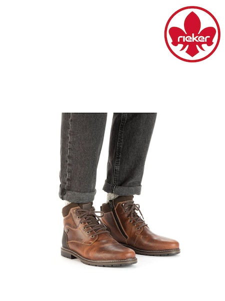 Rieker Mens Zipper Brown Boots (AB7587) | kr1 477