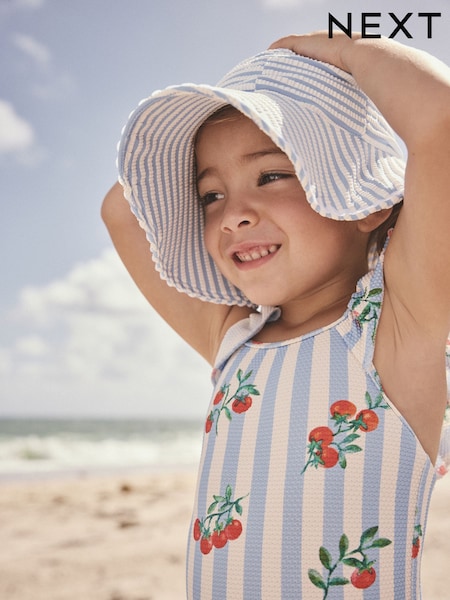 Sininen/Valkoinen Raita - Swim Hat (3mths-10yrs) (AB7616) | €14 - €17
