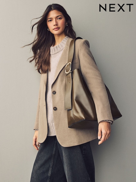 Khaki Green Buckle Shoulder Bag (AB7648) | €35