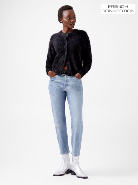 French Connection Molly Feather Long Sleeve Black Cardigan (AB7735) | € 65