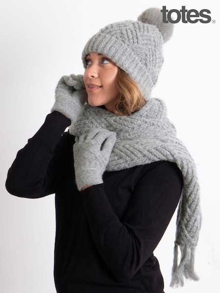 Totes Ladies Knitted Hat, Scarf & Gloves Set (AB7795) | kr518