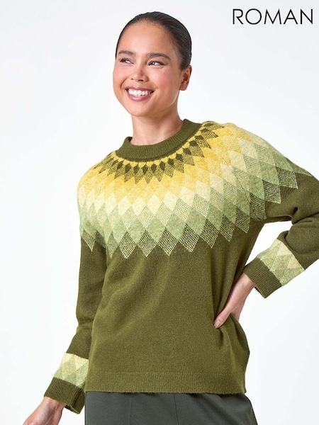 Roman Green Petite Diamond Print Jumper (AB7897) | 2,403 UAH