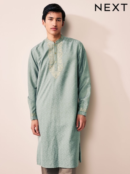 Green Longer Length Kurta Shirt (AB7937) | €41