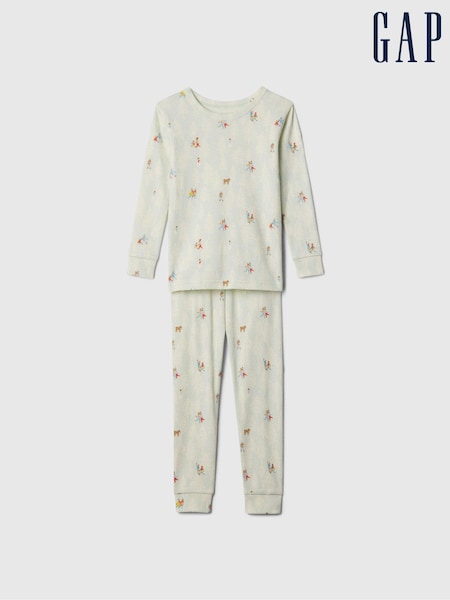 Gap Green Snow Scene Christmas Print Pyjamas (6mths-5yrs) (AB8187) | €10.50