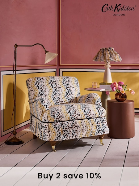 Cath Kidston Leopard Wiggle Ochre and Natural Lilly Accent Chair (AB8196) | €631
