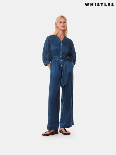 Whistles Mabel Topstitch Jumpsuit (AB8222) | 706 LEI