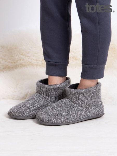 Totes Mens Knitted Short Boot Slippers (AB8239) | kr670