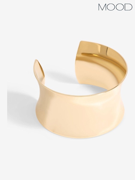 Mood Gold Tone Polished Cuff Bracelet (AB8289) | €17.50