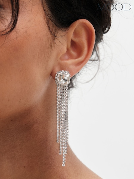 Mood Gold Facet Linear Drop Earrings (AB8312) | 70 LEI