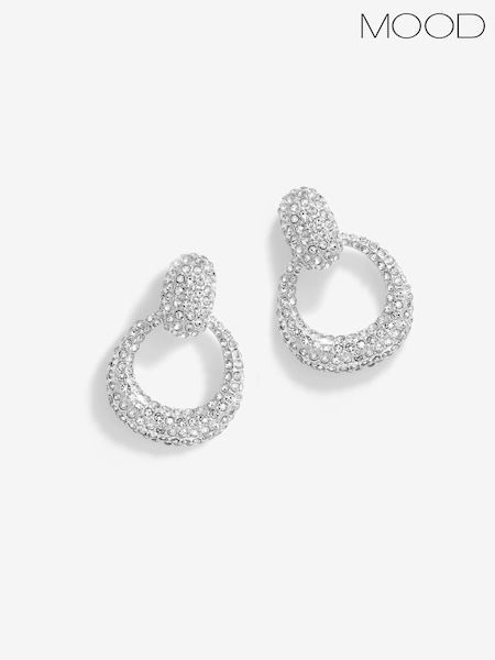 Mood Crystal Doorknocker Drop Earrings (AB8332) | 88 LEI