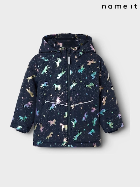 Name It Girls Unicorn Print Parka Jacket (AB8370) | ‏107 د.إ.‏
