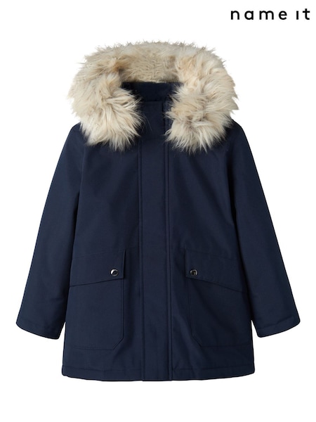 Name It Blue Boys Parka Coat With Faux Fur Hood (AB8382) | 3,124 UAH
