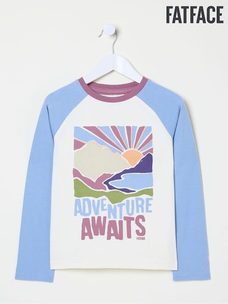 FatFace White Colourblock Graphic T-Shirt (AB8403) | €10