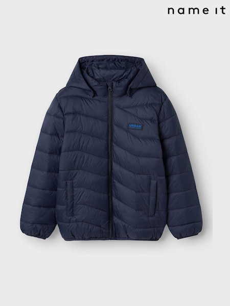 Albastru - Name It Băieți Padded Cu glugă Jachetă (AB8406) | 116 LEI