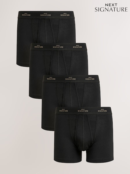 Black Metallic 4 pack A-Fronts Boxers (AB8439) | €32