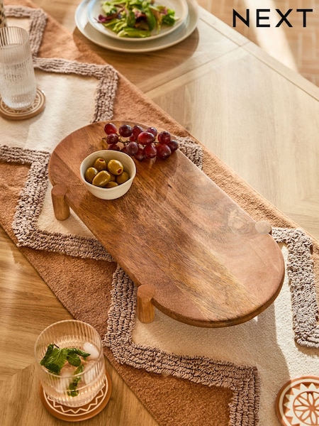 Natural Wood Footed Serve Board (AB8748) | €35