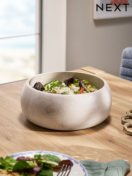 Natural Light Wood Serving Bowl (AB8754) | €39