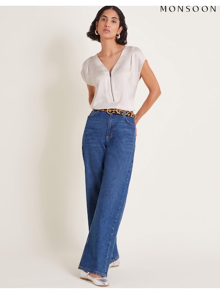 Monsoon Cream Wilde Woven Sleeveless Top (AB8814) | €34