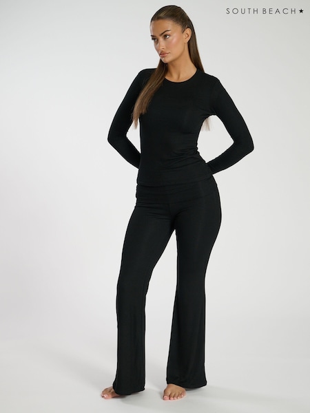 South Beach Double Layer Rib Jersey Fold Over Flares Leggings (AB8869) | ‏153 ر.س.‏