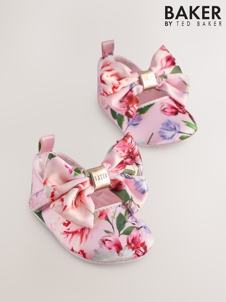 Baker by Ted Baker Baby Girls Padders Shoes With Bow (AB8959) | 108 QAR