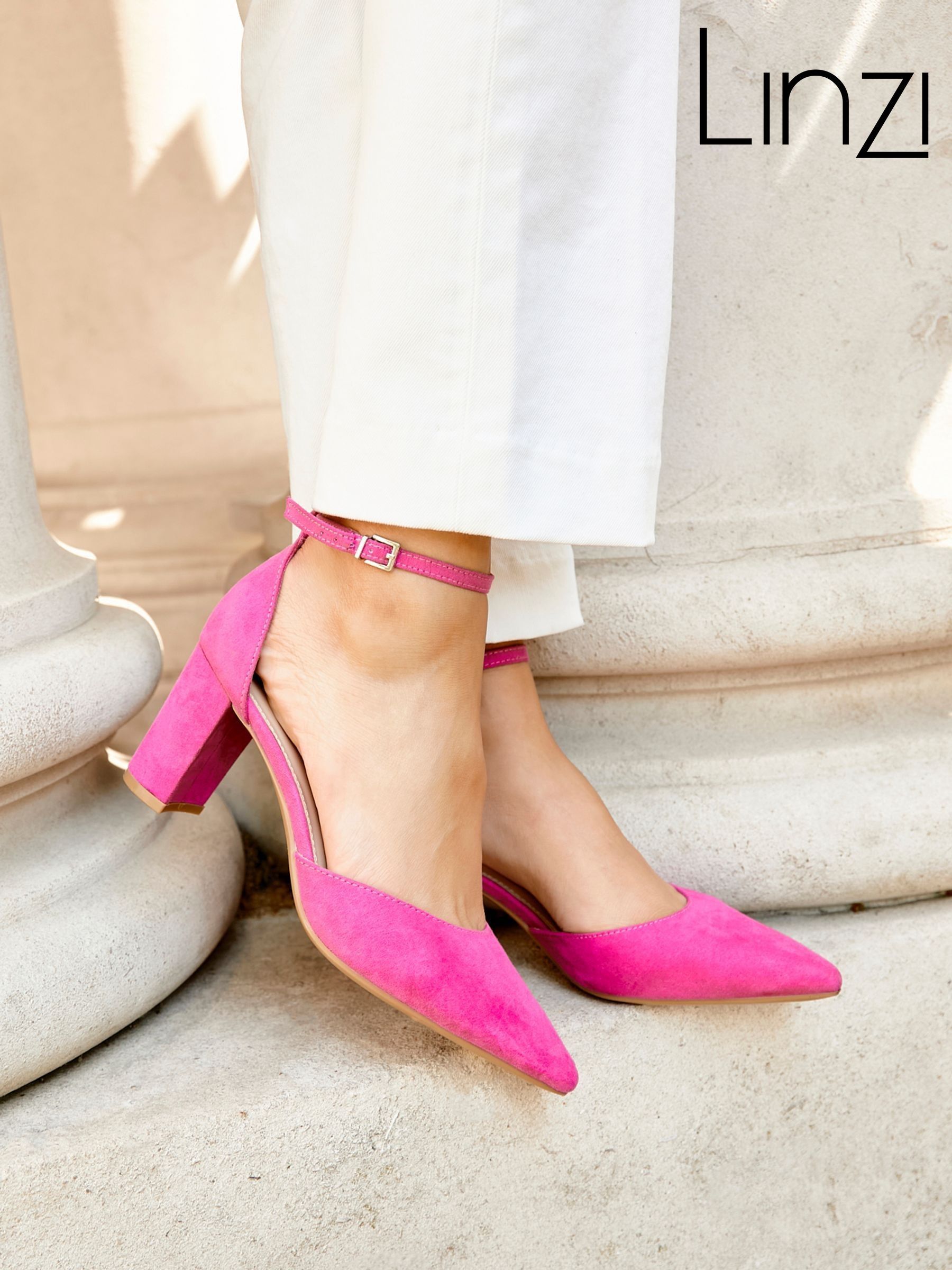 hot pink heels wide fit
