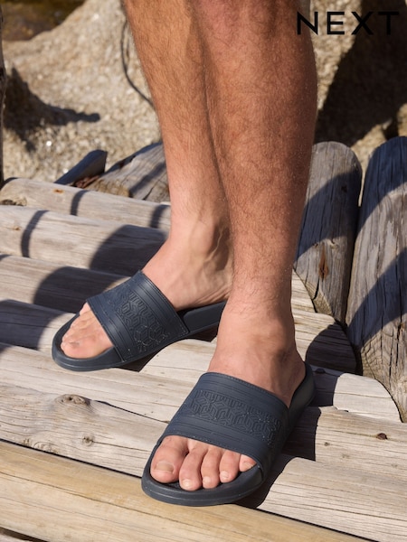Navy Stripe Sliders (AB9022) | kr330