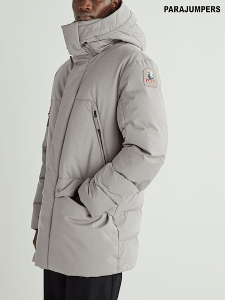 Parajumpers Grey Hikari Down Hooded Jacket (AB9032) | €1,174