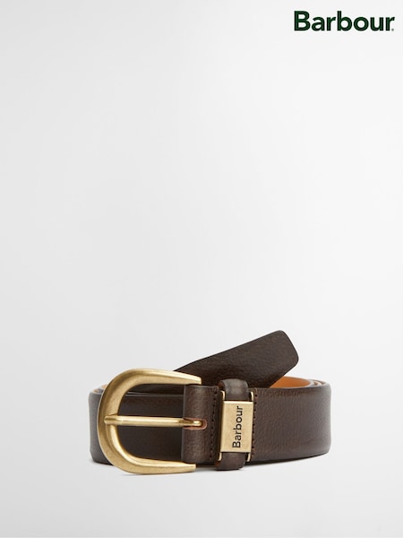 חום - ®Barbour חגורת עור, דגם Clyde (AB9039) | ‏231‏₪