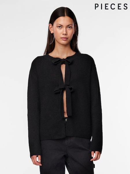 PIECES Tie Front Bow Knitted Cardigan (AB9099) | € 25