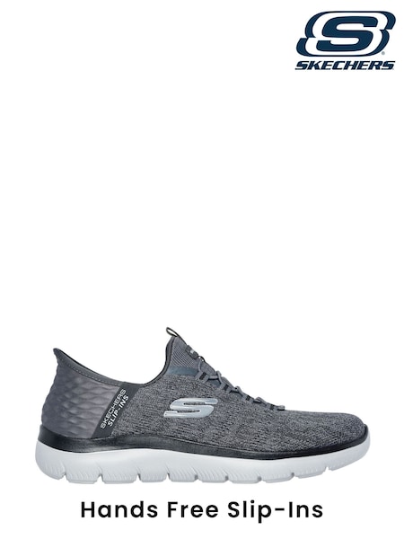 Skechers Grey Summits Key Pace Wide Fit Slip-Ins Trainers (AB9110) | AED431