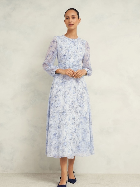 Hobbs Blue Mariette Dress (AB9139) | €145