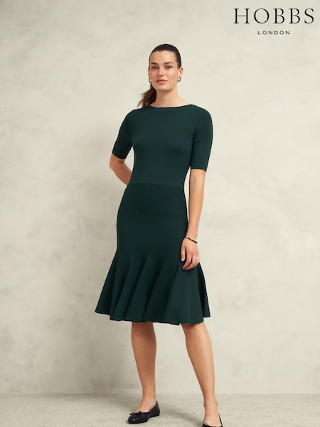 Hobbs Green Abbie Knitted Dress (AB9142) | €213