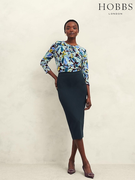 Hobbs Brown Julia Printed Top (AB9165) | €58