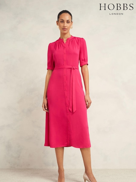 Hobbs Pink Renee Dress (AB9171) | 393 QAR