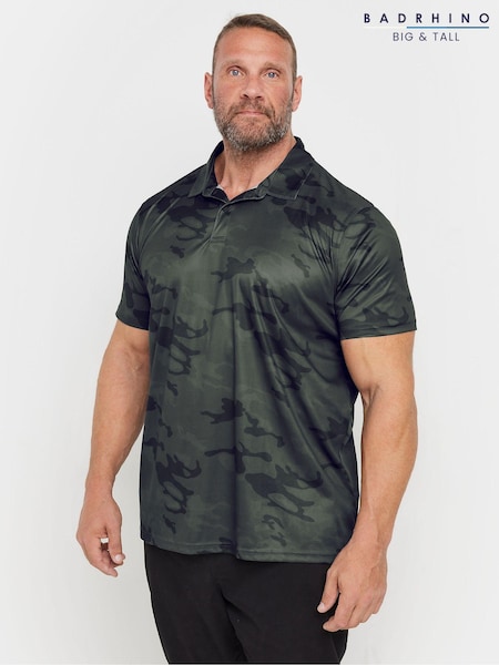 BadRhino Big & Tall Black Golf Polo Shirt (AB9195) | €43