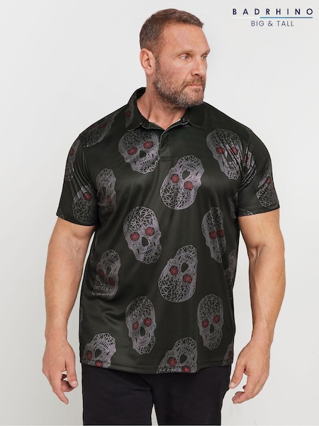 Musta - Badrhino Big & Tall Golf Polo Shirt (AB9207) | €54