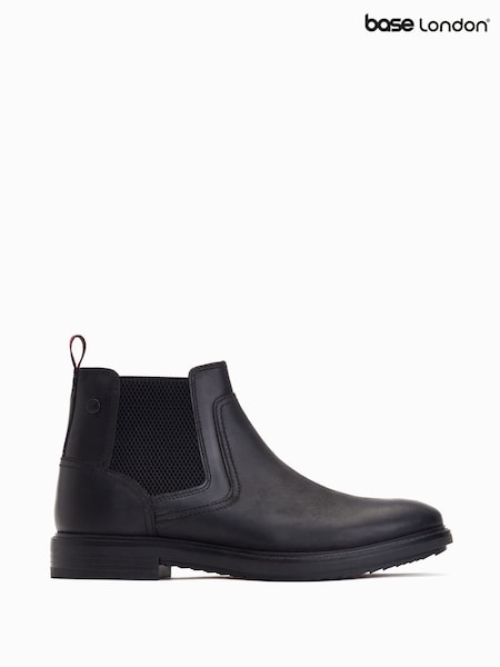 Negru - Base London Dandridge Pull On Chelsea Cizme (AB9216) | 391 LEI