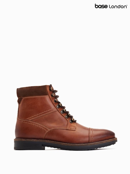 Base London Ashland Lace Up Toe Cap Boots (AB9246) | AZN 201